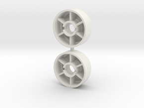 Mini-Z front rims Pt-02 +0 in White Natural Versatile Plastic