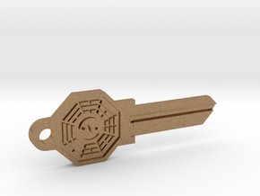 Bagua House Key Blank - KW1/66 in Natural Brass
