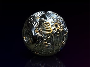 PA Ball V1 D14Se4943 in Rhodium Plated Brass