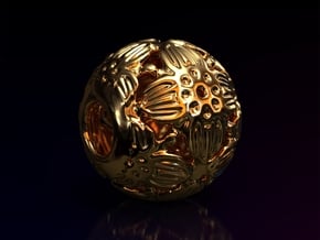 PA Ball V1 D14Se4943 in 14k Rose Gold Plated Brass