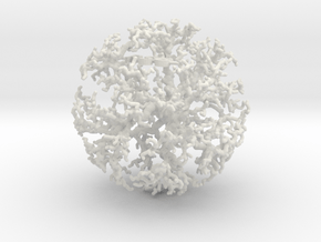 Dendritic Ornament, Sphere no.1 in White Natural Versatile Plastic