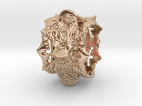 Intestines of Complex Numbers - Ten Spined Ring -  in 14k Rose Gold Plated Brass