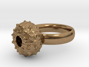Sputnik Sea Urchin Ring in Natural Brass