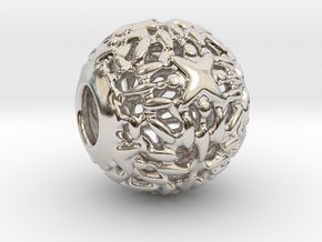 PA Ball V1 D14Se4945 in Rhodium Plated Brass