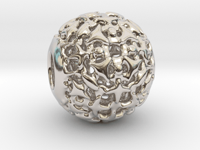 PA Ball V1 D14Se4947 in Rhodium Plated Brass