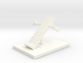Miniature 1:48 Execution Bed in White Processed Versatile Plastic