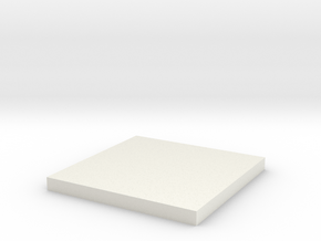 'HO Scale' - 12'x12' Foundation Pad in White Natural Versatile Plastic