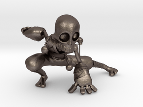 Voodoo Ninja Figurine in Polished Bronzed Silver Steel