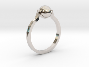 Twisted Ring in Rhodium Plated Brass
