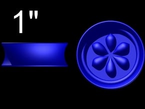 Ear Gauge Zelda Ocarina Water Medallion Set (1") in Blue Processed Versatile Plastic