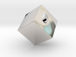 Cube Pendant in Platinum
