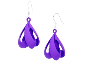 KNOT EARRINGS in Purple Processed Versatile Plastic