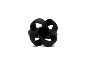 Knot Ring Size 7 in Black Natural Versatile Plastic