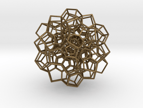 Partial 120-Cell, Perspective Projection-75 cells in Natural Bronze