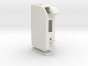 Box Mod With Dual 18650 Pack & DOOR & Buttons in White Natural Versatile Plastic