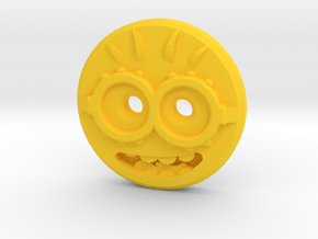 Minion Shirt Button in Yellow Processed Versatile Plastic