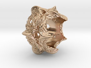 Intestines of complex numbers - 5 Spined Ring in 14k Rose Gold Plated Brass
