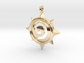 Hearthstone Pendant in 14k Gold Plated Brass