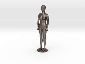 Nude Girl - big in Polished Bronzed Silver Steel