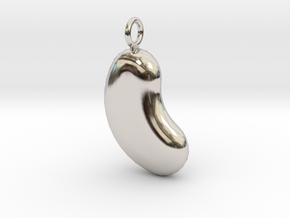 "Magic" Bean pendant in Rhodium Plated Brass