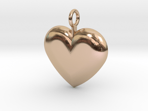 Heart pendant in 14k Rose Gold Plated Brass