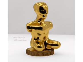 "Torso with head" ©2015 Eduardo Galvani in 14K Yellow Gold