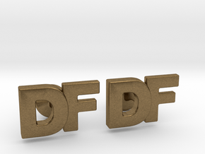 Monogram Cufflinks DF in Natural Bronze