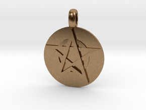 WITCH TALISMAN Amulet Jewelry symbol in Natural Brass