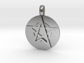 WITCH TALISMAN Amulet Jewelry symbol in Natural Silver