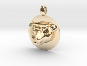 Tiger Head Jewelry Pendant Necklace in 14k Gold Plated Brass