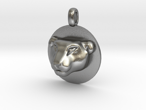 Tiger Head Jewelry Pendant Necklace in Natural Silver