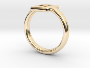 Ahau Ring N6 by Fran Di Prospero - L½ - Ø int. 16. in 14K Yellow Gold