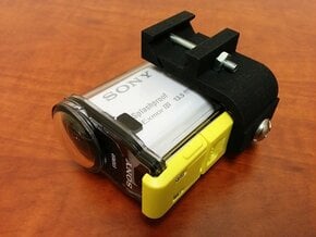 Sony Action Cam Picatinny Mount Adapter in Black Natural Versatile Plastic