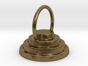 Devo Hat 15mm Earring / Pendant in Natural Bronze