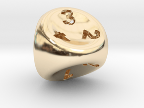 D4 in 14k Gold Plated Brass