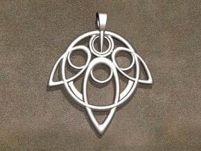 Yuna Summoner Pendant  in Fine Detail Polished Silver
