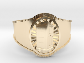 Dr Who Ring size 13 in 14k Gold Plated Brass
