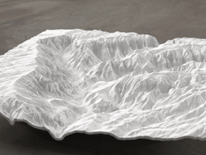 8'' Waimea Canyon Terrain, Hawaii, USA in White Natural Versatile Plastic