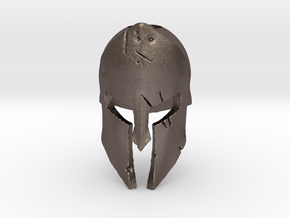 Spartan Battle Bead in Polished Bronzed Silver Steel