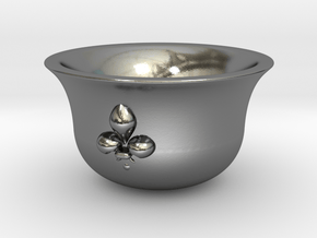 Sake cup fleur-de-lis  in Polished Silver