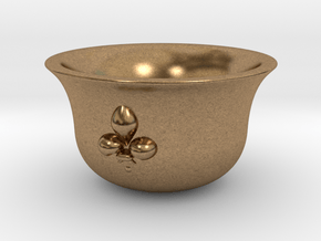 Sake cup fleur-de-lis  in Natural Brass