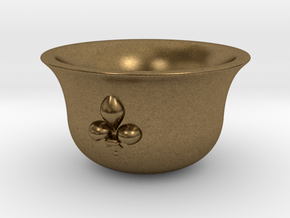 Sake cup fleur-de-lis  in Natural Bronze