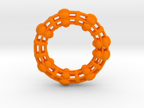 Torus 90mm in Orange Processed Versatile Plastic