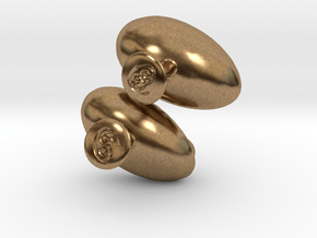 Fetus Cufflinks  in Natural Brass