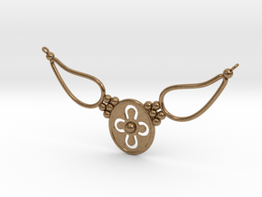 pendant with flower ET in Natural Brass