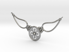 pendant with flower ET in Natural Silver