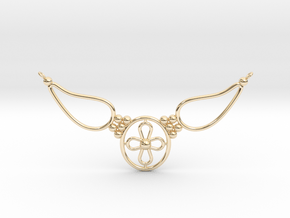 pendant with flower in 14K Yellow Gold