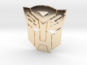 Autobot emblem small in 14K Yellow Gold