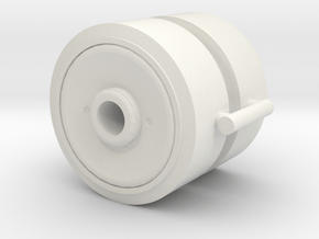 Two 1/16 M4 Sherman pressed steel wheels in White Natural Versatile Plastic