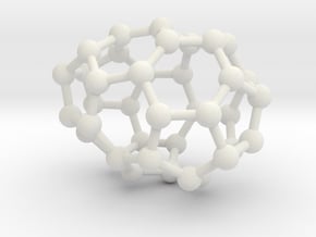 0082 Fullerene c38-1 c2 in White Natural Versatile Plastic